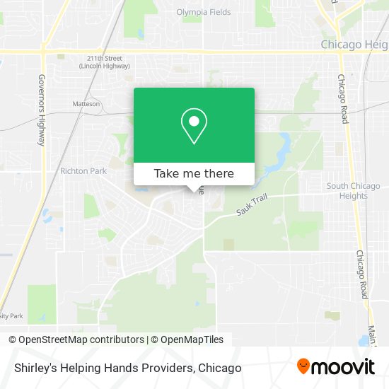 Mapa de Shirley's Helping Hands Providers