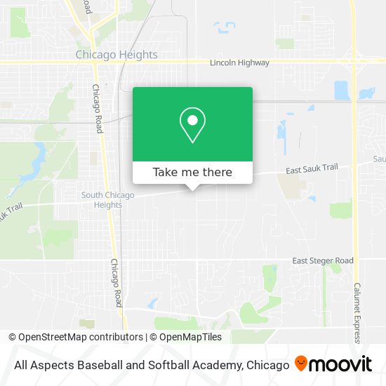 Mapa de All Aspects Baseball and Softball Academy