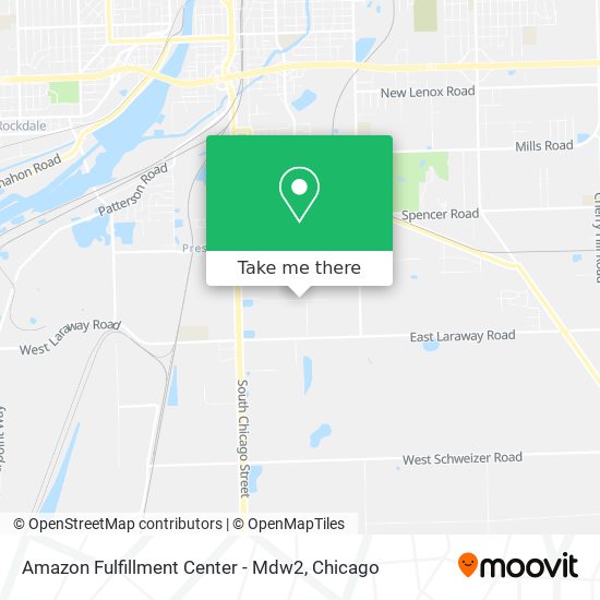 Amazon Fulfillment Center - Mdw2 map