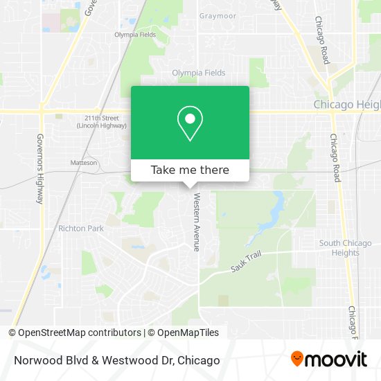 Norwood Blvd & Westwood Dr map