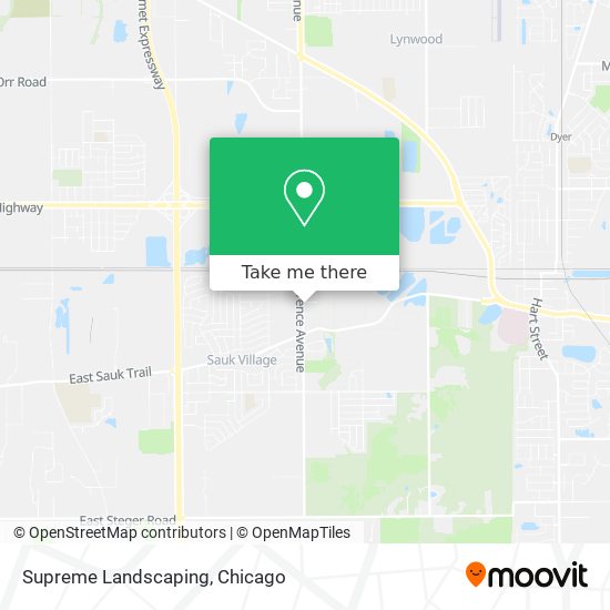 Supreme Landscaping map