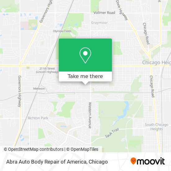 Abra Auto Body Repair of America map