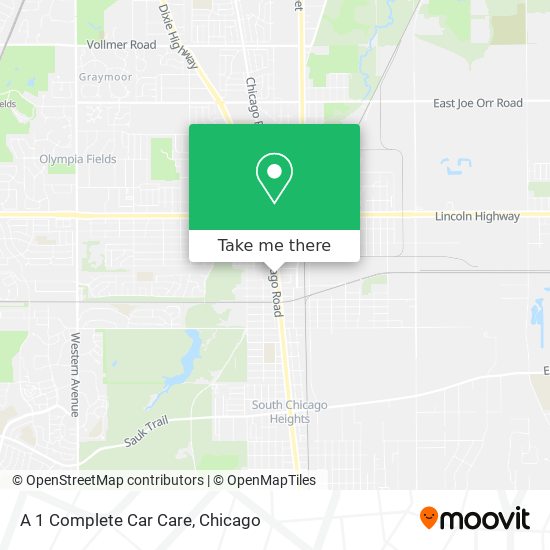 A 1 Complete Car Care map