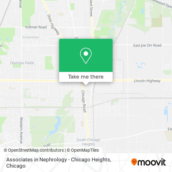 Mapa de Associates in Nephrology - Chicago Heights