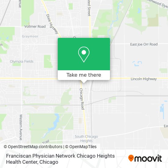 Mapa de Franciscan Physician Network Chicago Heights Health Center