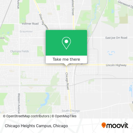 Mapa de Chicago Heights Campus