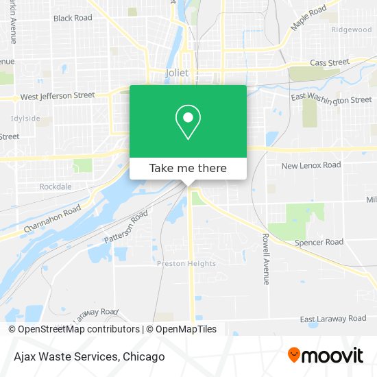 Ajax Waste Services map