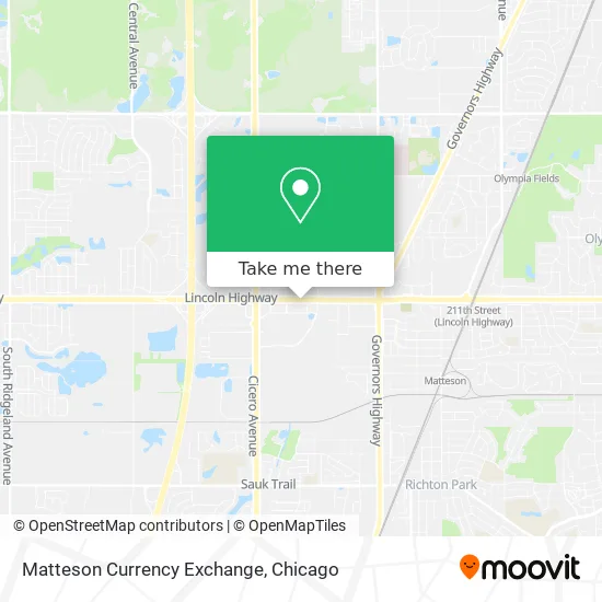 Matteson Currency Exchange map