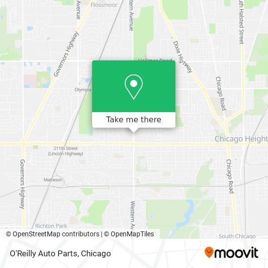 O'Reilly Auto Parts map