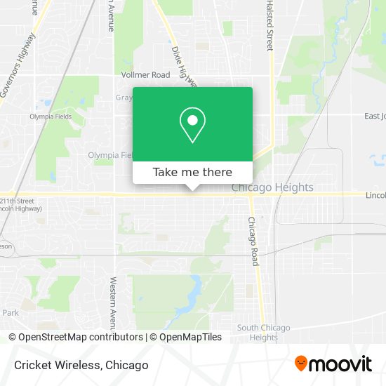 Mapa de Cricket Wireless