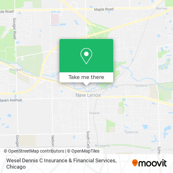 Mapa de Wesel Dennis C Insurance & Financial Services