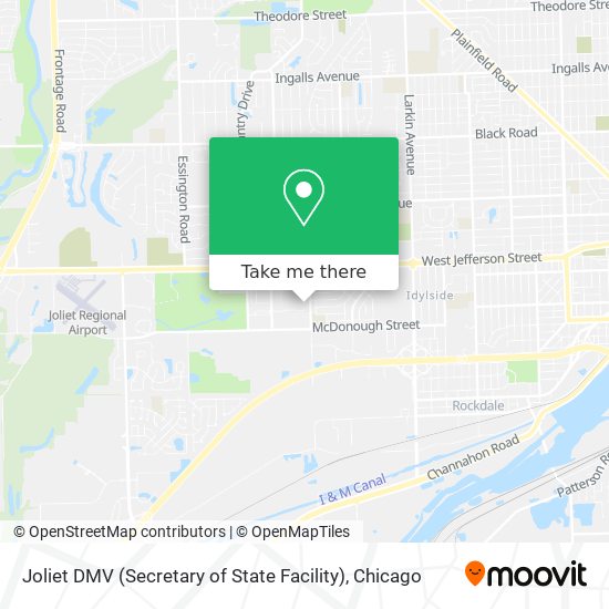 Mapa de Joliet DMV (Secretary of State Facility)