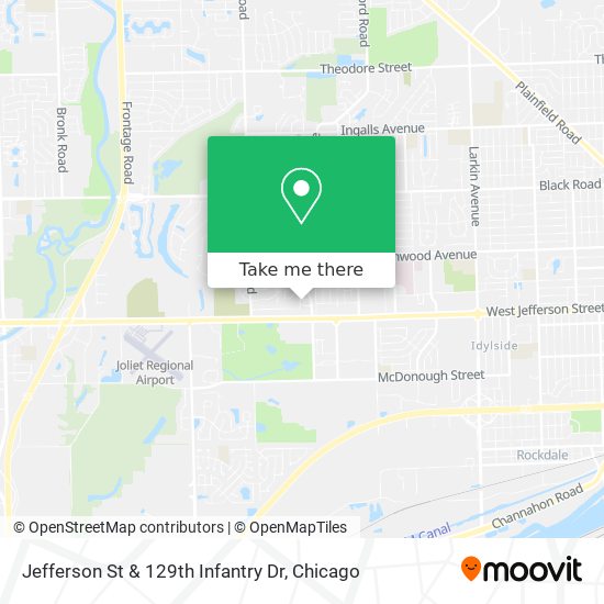 Jefferson St & 129th Infantry Dr map
