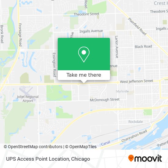 UPS Access Point Location map