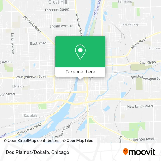 Mapa de Des Plaines/Dekalb