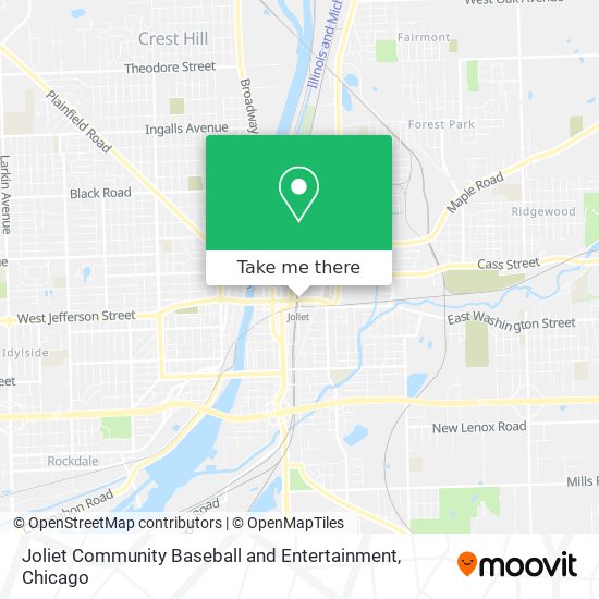 Mapa de Joliet Community Baseball and Entertainment