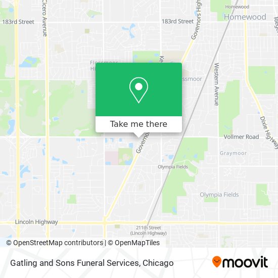 Gatling and Sons Funeral Services map