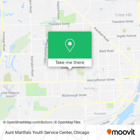 Aunt Martha's Youth Service Center map