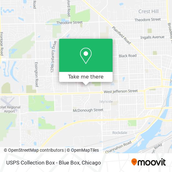 USPS Collection Box - Blue Box map