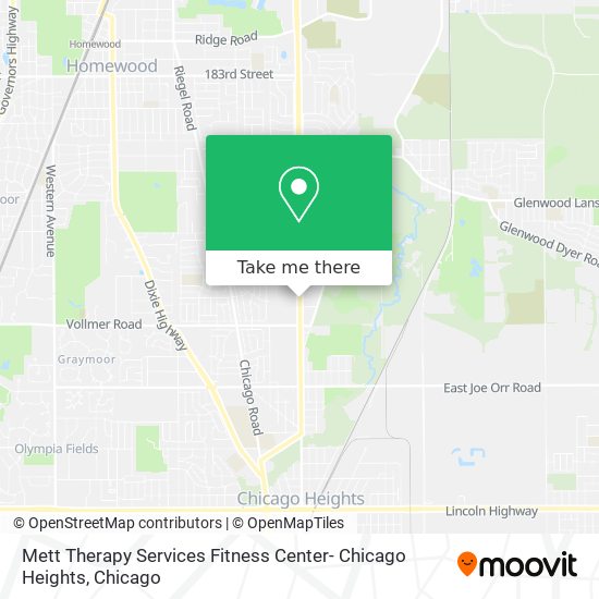 Mett Therapy Services Fitness Center- Chicago Heights map