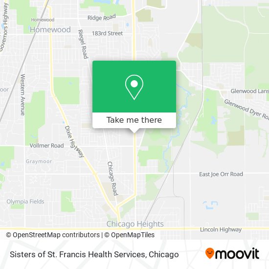 Sisters of St. Francis Health Services map