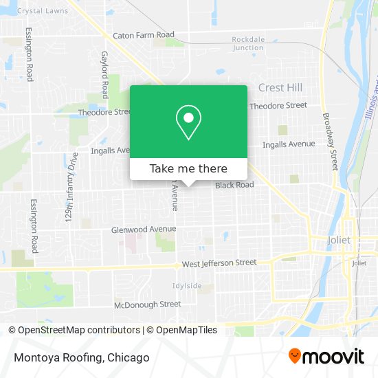 Montoya Roofing map