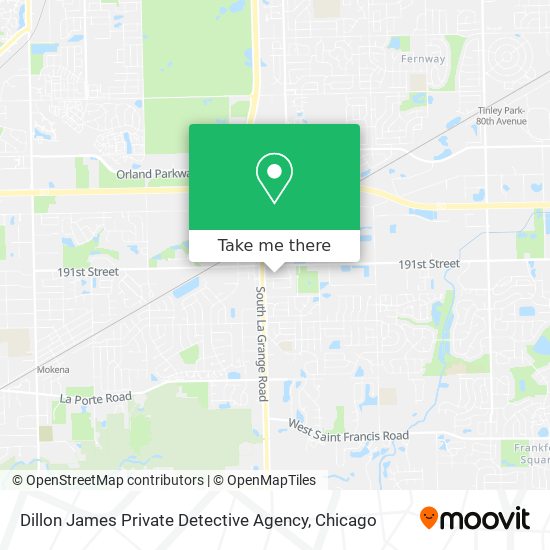 Dillon James Private Detective Agency map