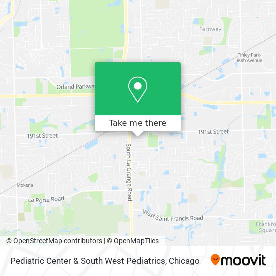 Pediatric Center & South West Pediatrics map