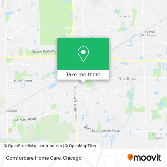 Comforcare Home Care map