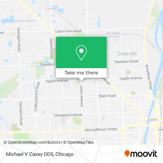 Michael V Casey DDS map