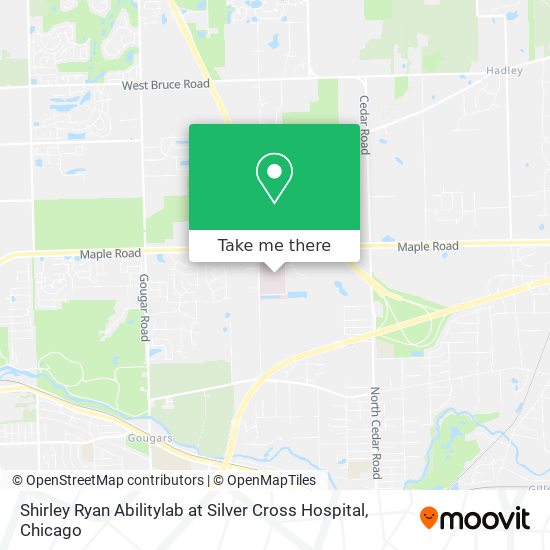 Shirley Ryan Abilitylab at Silver Cross Hospital map