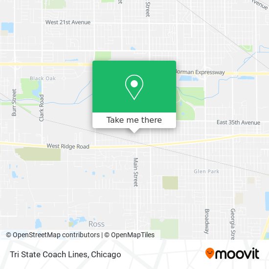 Tri State Coach Lines map