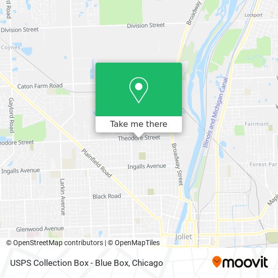 USPS Collection Box - Blue Box map