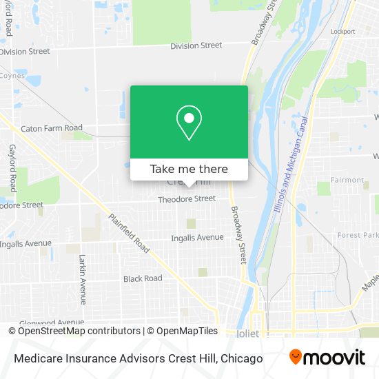 Mapa de Medicare Insurance Advisors Crest Hill