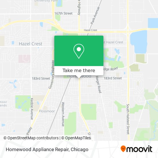 Homewood Appliance Repair map