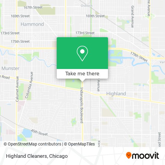 Highland Cleaners map