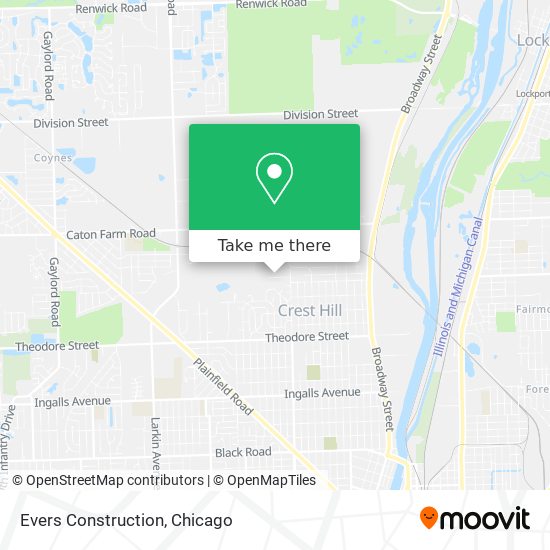 Evers Construction map