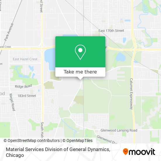 Mapa de Material Services Division of General Dynamics