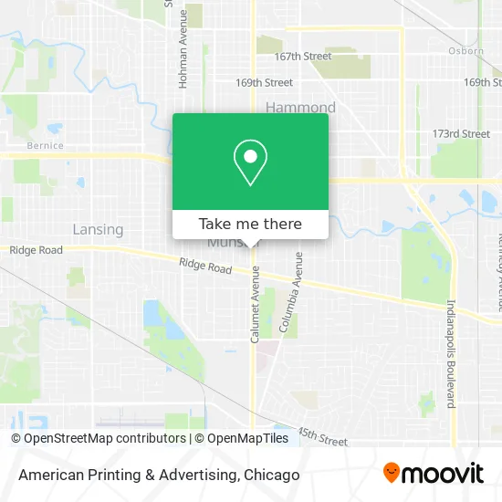 American Printing & Advertising map