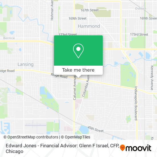 Mapa de Edward Jones - Financial Advisor: Glenn F Israel, CFP