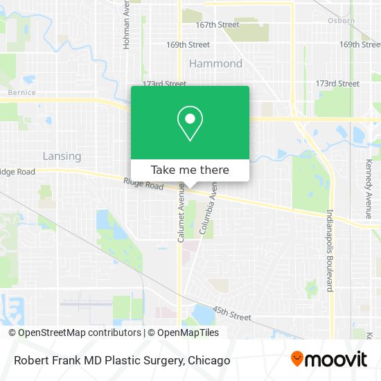 Mapa de Robert Frank MD Plastic Surgery