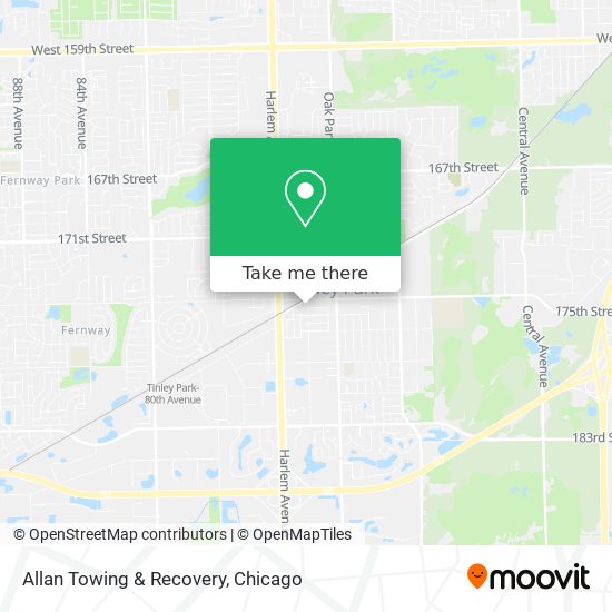 Allan Towing & Recovery map