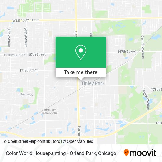 Mapa de Color World Housepainting - Orland Park