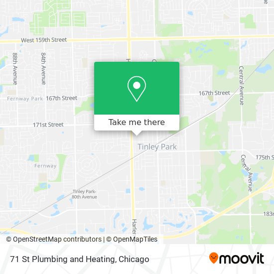 71 St Plumbing and Heating map