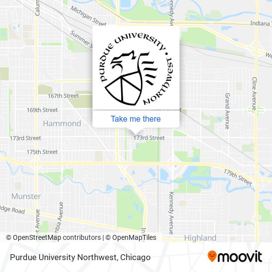 Purdue University Northwest map