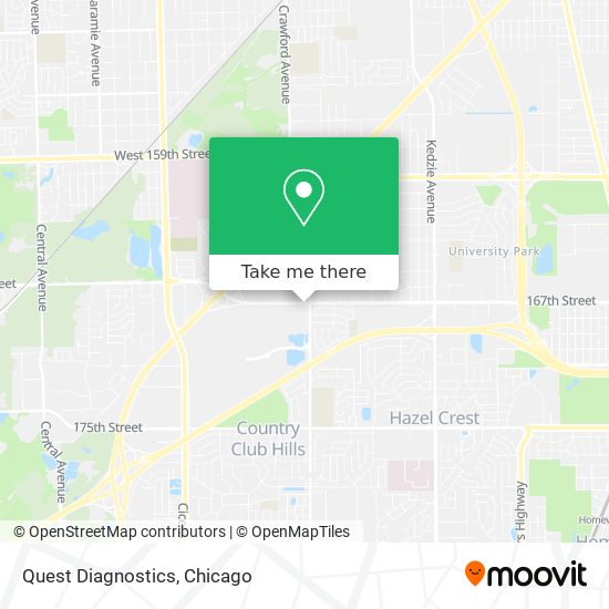 Quest Diagnostics map