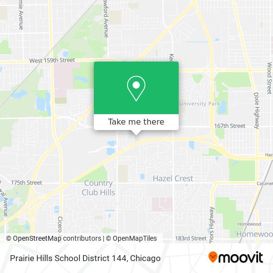 Prairie Hills School District 144 map