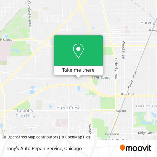 Tony's Auto Repair Service map