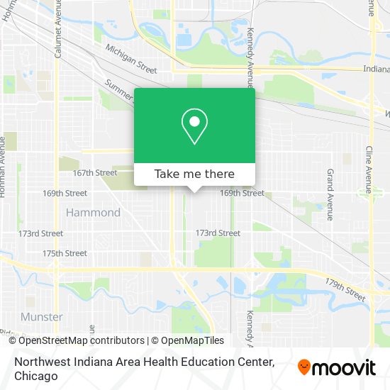 Northwest Indiana Area Health Education Center map