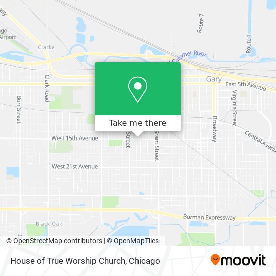 House of True Worship Church map